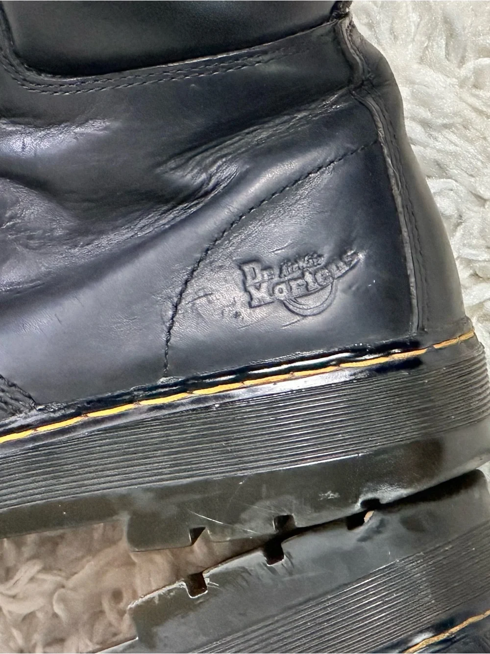 Dr. Martens Black Industrial Leather Work Boots